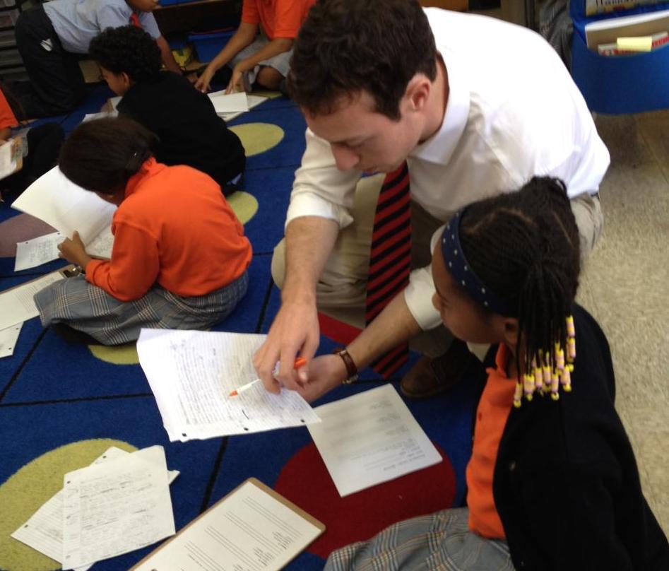The author, teaching in his classroom in Harlem.