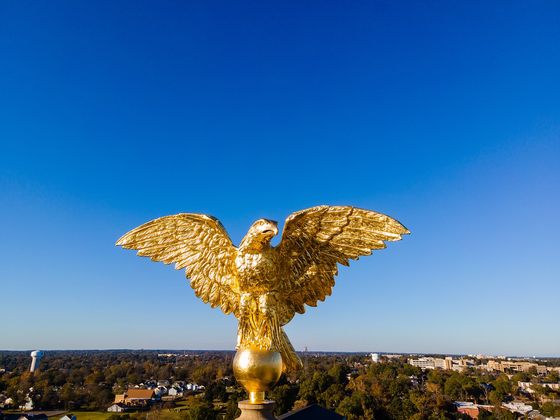 Golden eagle atop the Mississippi State Capitol in Jackson